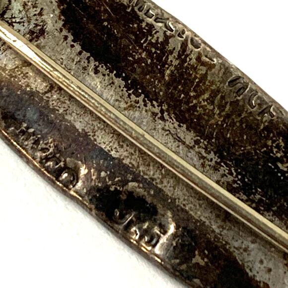 Vintage Taxco Mexican Sterling Inlaid Turquoise Fish Pin/Brooch - Picture 9 of 11